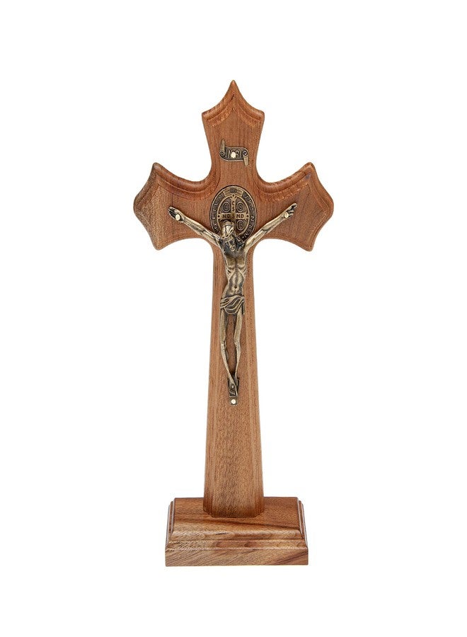 Intercession Wall and Table Wooden Crucifix (Antique Gold) - Image 1